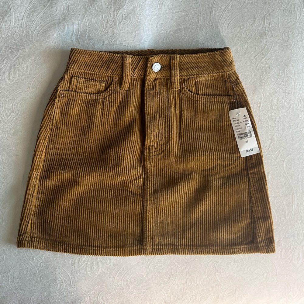 Brown corduroy skirt